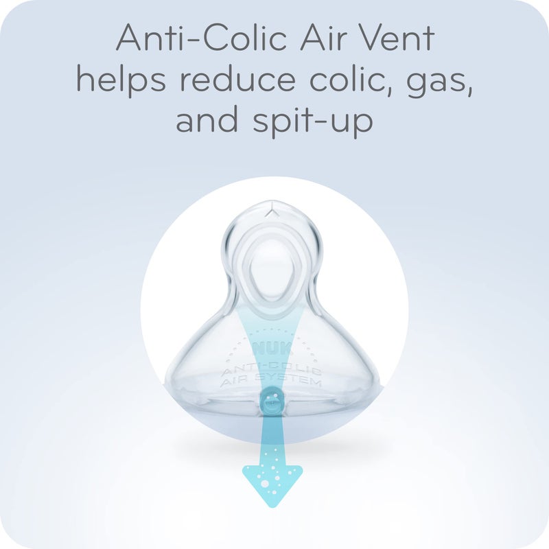 NUK Smooth Flow Anti Colic Baby Bottle, 5 oz, 4 Pack, Pink Bunnies,4 Count (Pack of 1) - Image 5