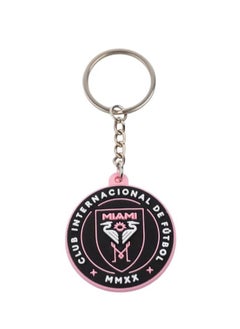 MARIO DRAFTS Inter Miami CF Football Club Logo Keychain, Pink and Black, MMXX Design  - Image 3