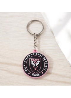 MARIO DRAFTS Inter Miami CF Football Club Logo Keychain, Pink and Black, MMXX Design  - Image 4