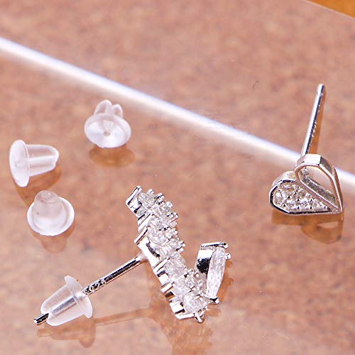 Yalis Clear Earring Back 4 mm Silicone Clear Earring Clutch Safety Backings 1200 Pieces - Image 4