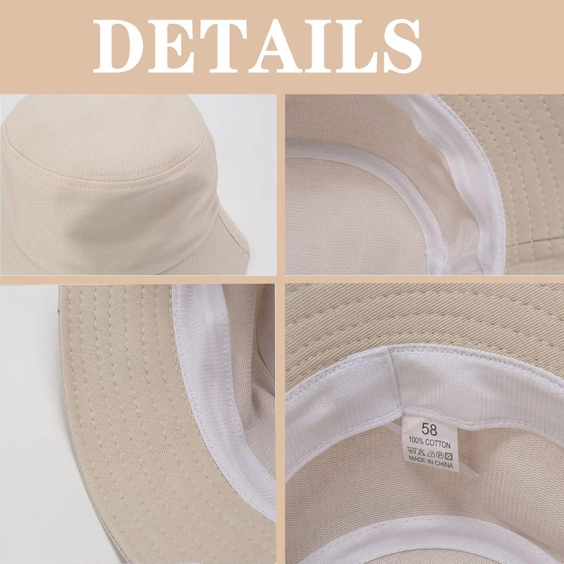 LPMOERA 3 Packs Unisex Athletic Bucket Hat Solid Colors Sun Hat with UV Protection for Outdoor Sports Packable Summer Hats - Image 4