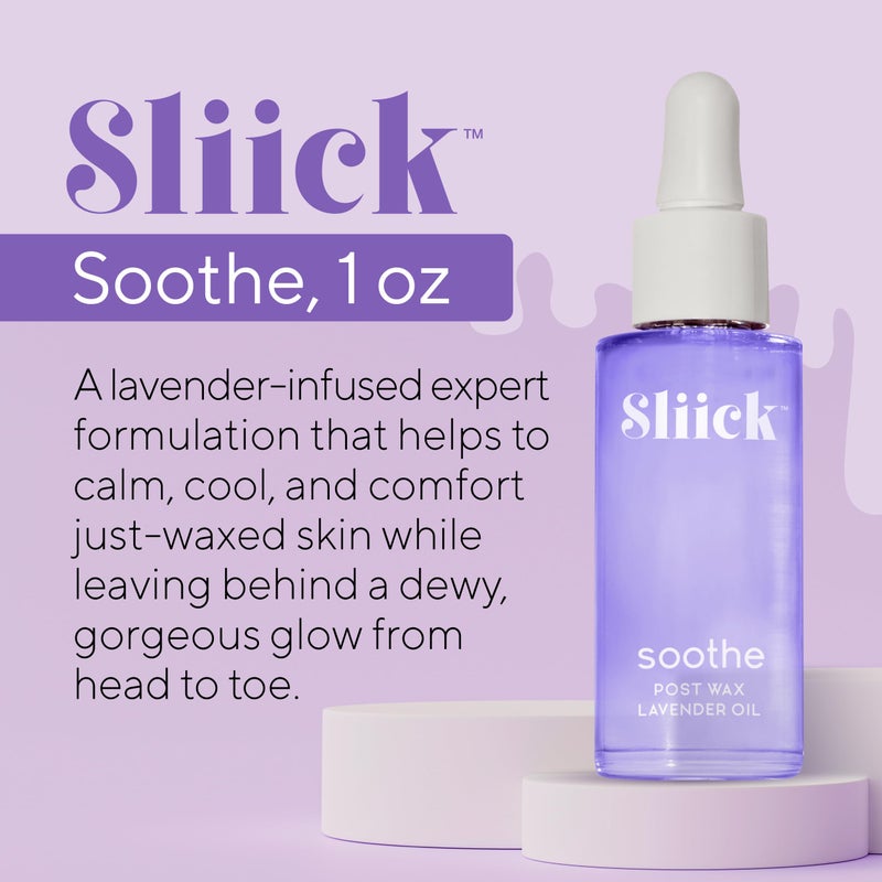Sliick Soothe Post Wax Oil with Lavender - Soothing After Waxing Oil Treatment, After Wax Care for Bikini Area & Body, 1 oz - Image 3