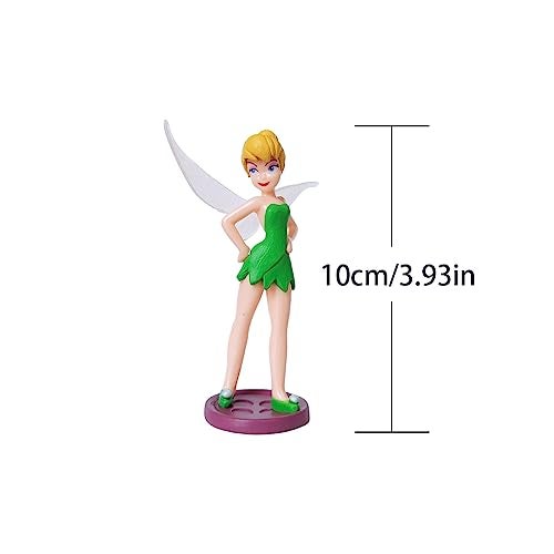 Grostmend Tinkerbell Party Decorations Mini Fairy Figurines Fairies for Fairy Garden Accessories Tinkerbell Cake Topper Miniature Figurines Decor Doll Birthday Gifts for Girls - Image 3