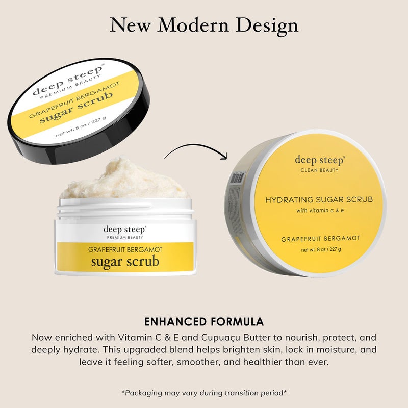 Deep Steep Sugar Scrub, Grapefruit Bergamot, 8 Ounce - Image 4