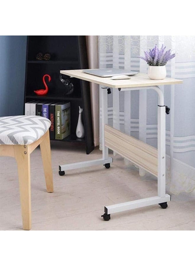 رولستيمي مكتب الكمبيوتر ارتفاع قابل للتعديل ، طاولة صينية مع عجلات قابلة للقفل ، طاولة السرير المحمولة مكتب للحاسوب شخصي لحامل الكمبيوتر المحمول - Image 4