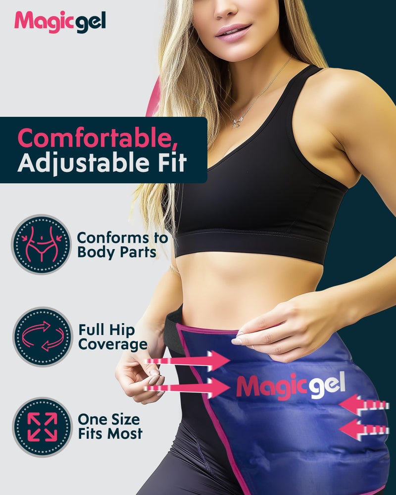 Magic Gel Hip Ice Pack Wrap After Surgery - Reusable Cold Brace - After Surgery Recovery Supplies for Men & Women - Ice Pack for Hip - Image 4