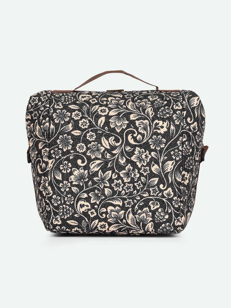 ZOUK Kutch Gamthi Abstract Printed Multicolor Insulated Roll up Lunch Bag,Cotton, 7 Litres - Image 4