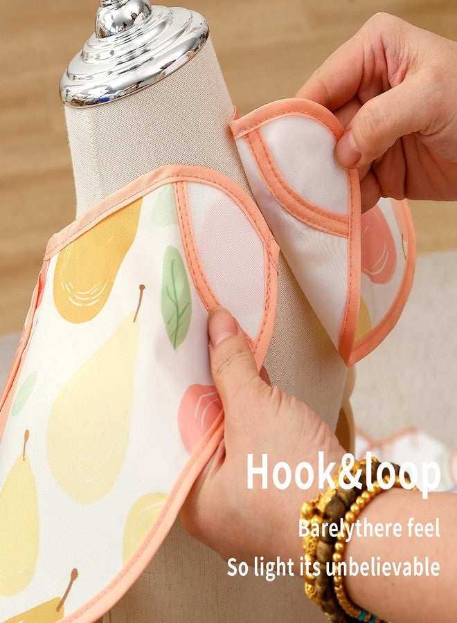 CoolaPeach Feeding Bibs for Baby,3 Pack-Waterproof & Easy Clean Baby Bibs for Eating,Toddlers & Infant,Reversible Pockets(Food) - Image 4