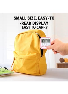 IAZO IAZO Digital Kitchen Timer Count Up Down Timer with Large LCD Screen Display Loud Alarm Magnetic Back Clock Stopwatch for Study Cooking Pack of 1 Pink  - Image 4