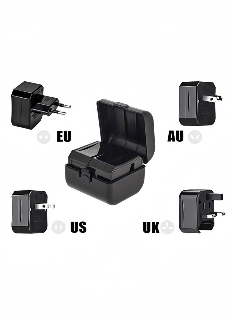 Baytak Universal Travel Adapter with 3 Sockets, All-in-One International Travel Adapter for EU UK US AU, Multi Socket Power Converter - Image 2