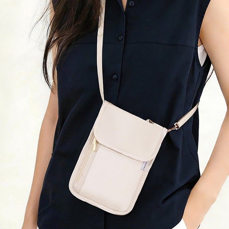 Multi-Layer Passport Bag with Shoulder Strap, Waterproof Travel Organizer - Image 3
