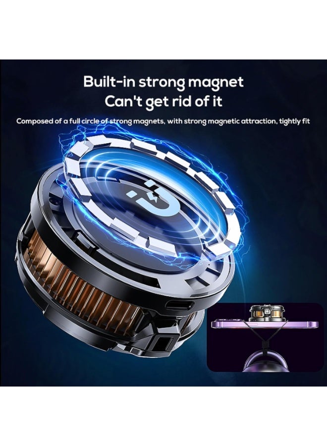 Memo CX07 Magnetic Phone Cooler with RGB Lights – Lightweight 68g AI Intelligent Cooling Fan, Semiconductor Heatsink, Frequency Conversion Gaming Phone Cooler for iPhone, Android & Tablets - Image 3