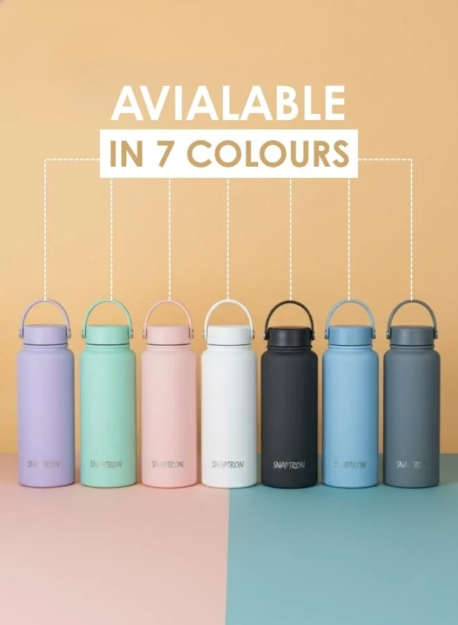 SNAPTRON® Wide mouth 1000ml Insulated Sports Water Bottle – Large Capacity, Portable, Leakproof with Anti-Slip Bottom