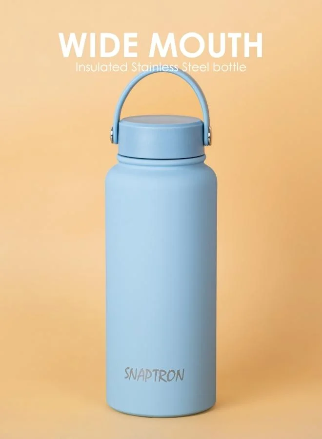 Casa Quesera  SNAPTRON® Wide mouth 1000ml Insulated Sports Water Bottle – Large Capacity, Portable, Leakproof with Anti-Slip Bottom  | Best Price UAE