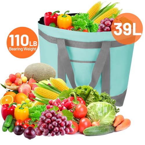 CIVJET Insulated Reusable Tote Bag for Grocery Shopping for Women/Men, Pizza/Food Delivery Bag to Keep Food Cold/Hot for Commercial Food Transport, Cooler bags for Travel/Beach/Picnic, Green - Image 5