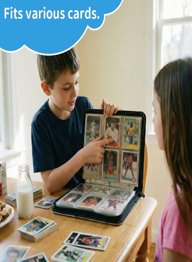 Jaloro Ice Cream Drip Pattern Baseball Card Binder Waterproof Trading Card Binder Portable Collector Cardholder Album Case Gifts Baseball Cardholder for Boys Sports Game Supplies(900 Pocket,Blue) - Image 5