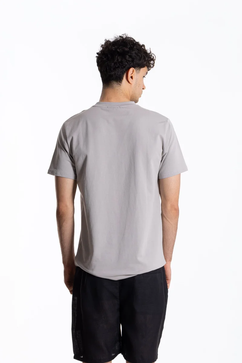 SHAPES SLOGAN PRINTED SLIM T-SHIRT