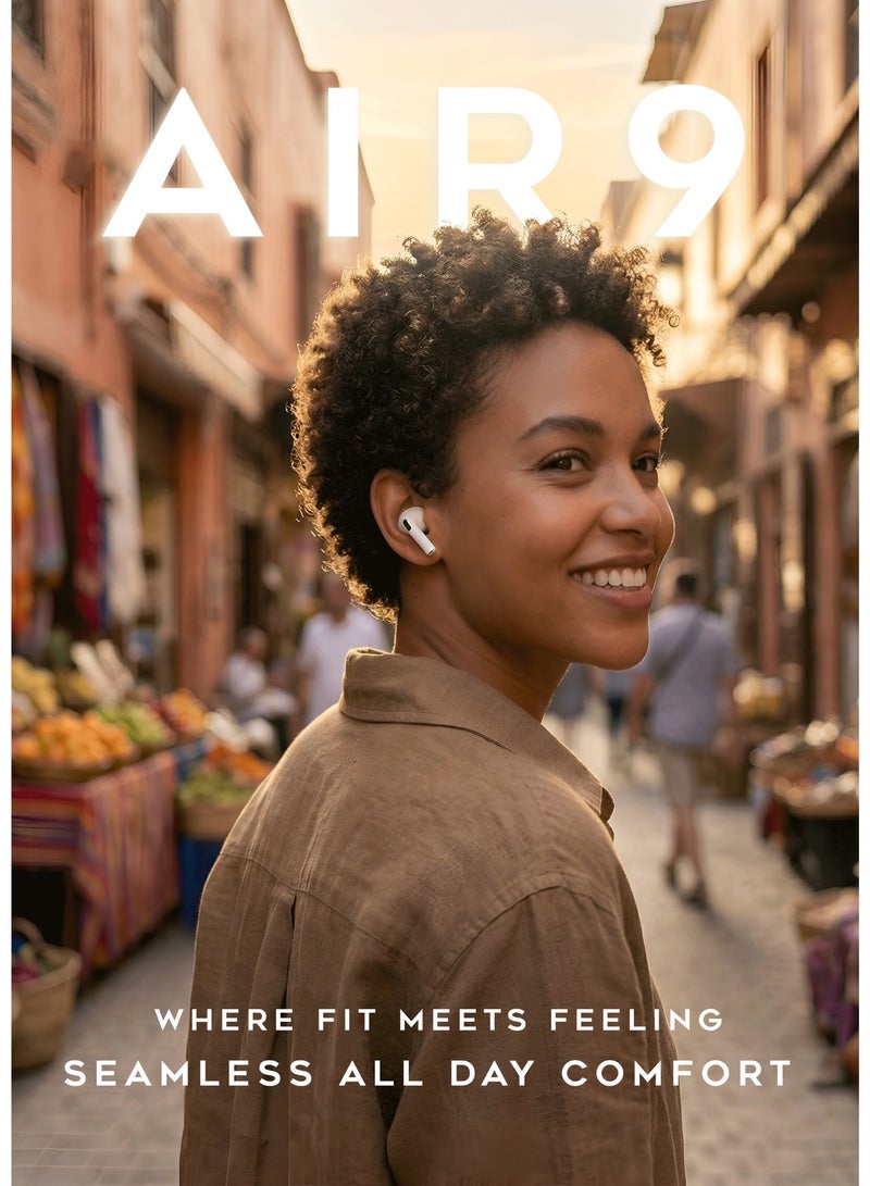 G-TAB AIR 9 TWS Earbuds, Bluetooth 5.3 Wireless Earbuds with 50H Standby Time, Quick Charge Type-C, Clear Calls Mic, Stereo Sound, Touch Control, Lightweight Comfortable Fit, Auto Pairing In-Ear Headphones - Image 3