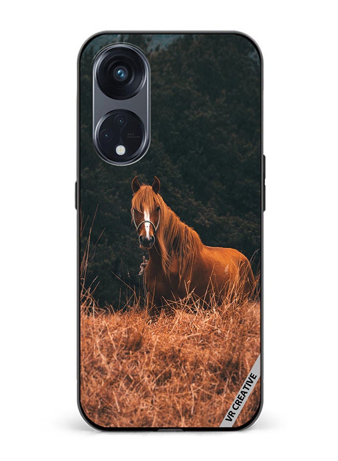 VR CREATIVE Protective Case Cover For Oppo Reno8 T 5G Royal Horse Design Multicolour - Image 1