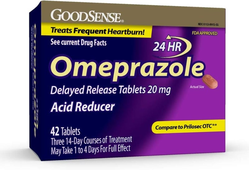 GoodSense Omeprazole 20mg 42 Count and HealthCareAisle Cetirizine Hydrochloride 10mg 500 Tablets Allergy and Heartburn Relief - Image 2
