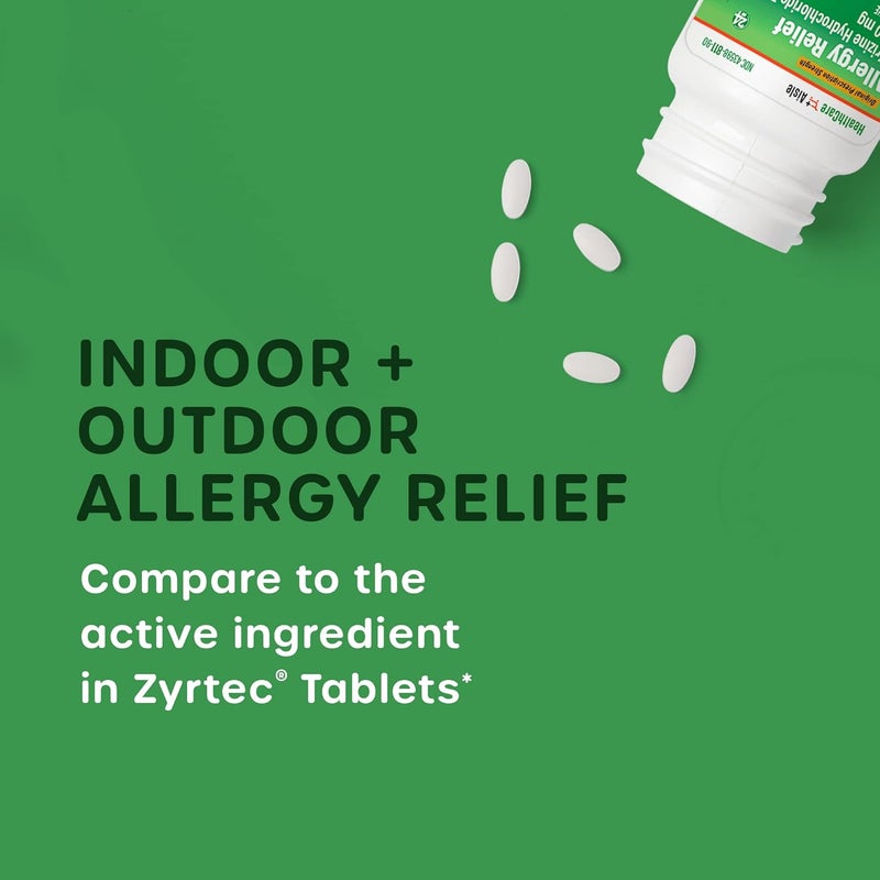 GoodSense Omeprazole 20mg 42 Count and HealthCareAisle Cetirizine Hydrochloride 10mg 500 Tablets Allergy and Heartburn Relief - Image 5