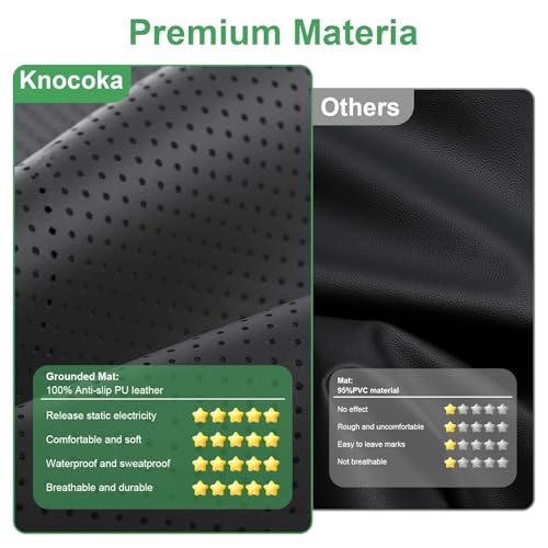 Knocoka Grounding Mat with Grounding Cord, Anti-Static Earthing Pad for Home & Bed Use, Non-Slip Soft Conductive Mat (Queen, 60"x27") - Image 4