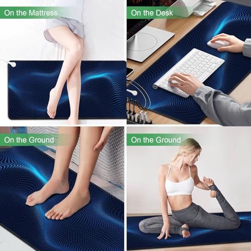 Knocoka Grounding Mat with Grounding Cord, Anti-Static Earthing Pad for Home & Bed Use, Non-Slip Soft Conductive Mat (Queen, 60"x27") - Image 5