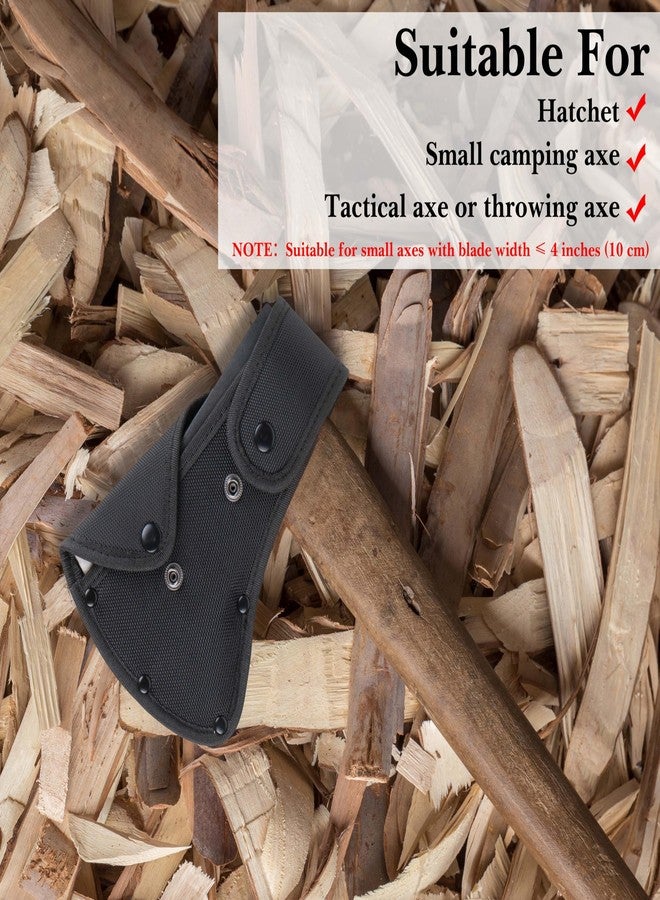 Linkidea Nylon Axe Sheath Cover for 4-Inch Axe Edge, Double Snap Hatchet Protector Case for Camping & Outdoor Survival Tools (Black) - Image 4