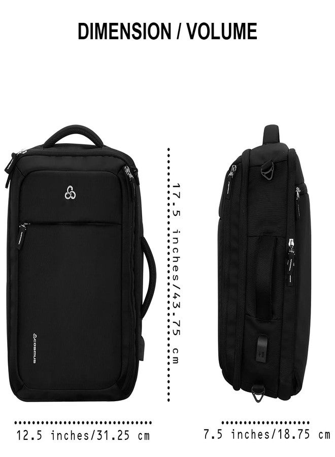 COSMUS Agility Black Convertible Standard Backpack Messenger Bag Shoulder Bag Laptop Case Handbag Business Briefcase Multi Functional Travel Bag Fits 15.6 Inch Laptop - Image 3