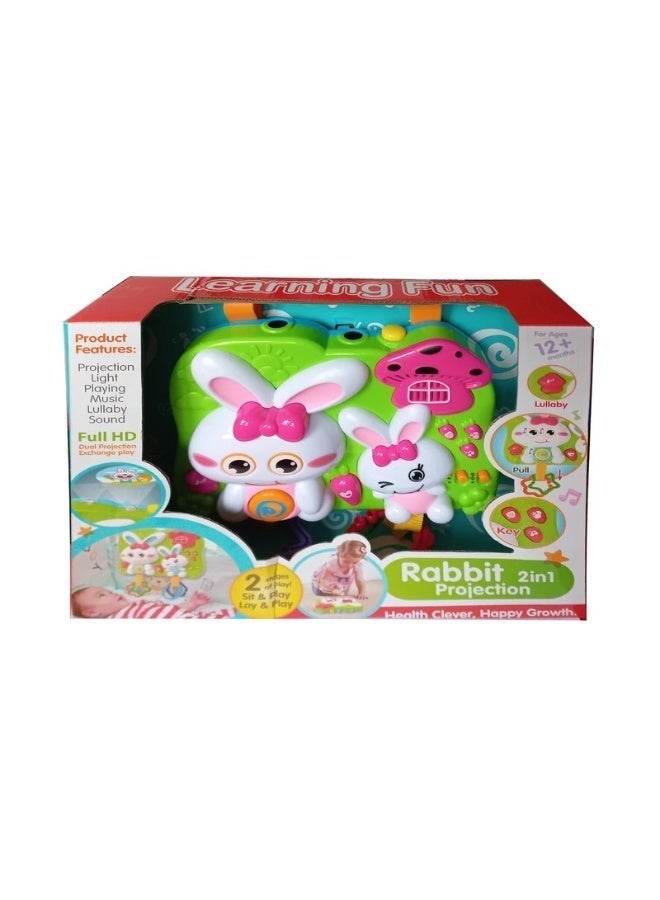The Toys Home Rabbit 2in1 Projection Toy Musical Learning Toy with Lights, Lullaby & Nature Sounds, Ages 3+ Months - Image 1