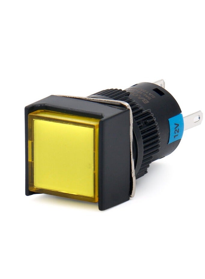 KNP KNP CB16AJ-11Z is a yellow On-Off square switch designed for efficient control in various electrical applications Its bright color ensures visibility making it easy to locate and operate even in low light conditions.  - Image 3