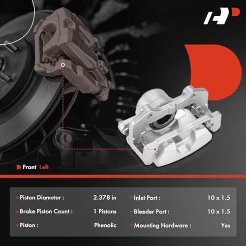 A-Premium Disc Brake Caliper Assembly with Bracket Compatible with Select Chrysler and Dodge Models - 300 2005-2011, Challenger 2009-2011, Charger 2006-2010, Magnum 2005-2008 - Front Left Driver Side - Image 2