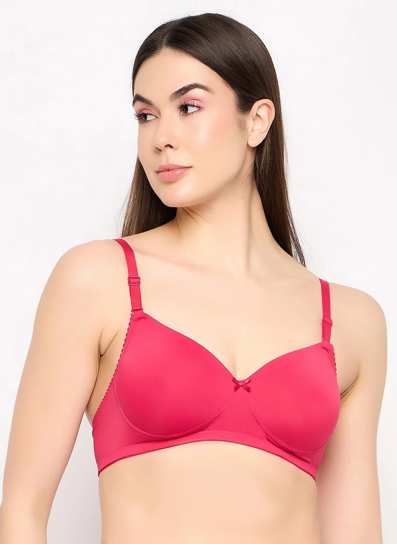 كلوفيا Clovia Padded Non-Wired Full Coverage Multiway T-shirt Bra in Fuschia Pink