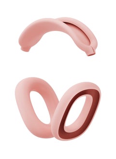 Compatible with Overhead Cover Earcup Cover for AirPods Max Soft Silicone Anti-Scratch Protective Full Cover Headband Skin Cover Ear Pad Case Cover Set for AirPods Max Accessories-Pink