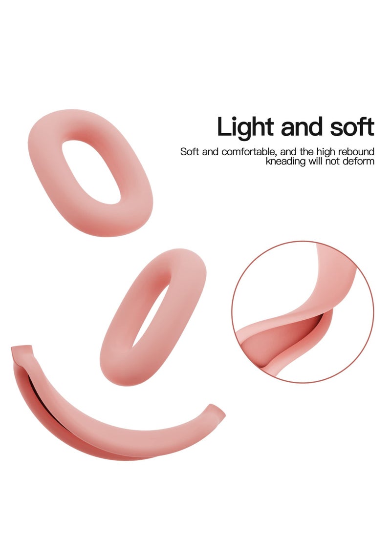 Generic - Compatible with Overhead Cover Earcup Cover for AirPods Max Soft Silicone Anti-Scratch Protective Full Cover Headband Skin Cover Ear Pad Case Cover Set for AirPods Max Accessories-Pink - Image 1