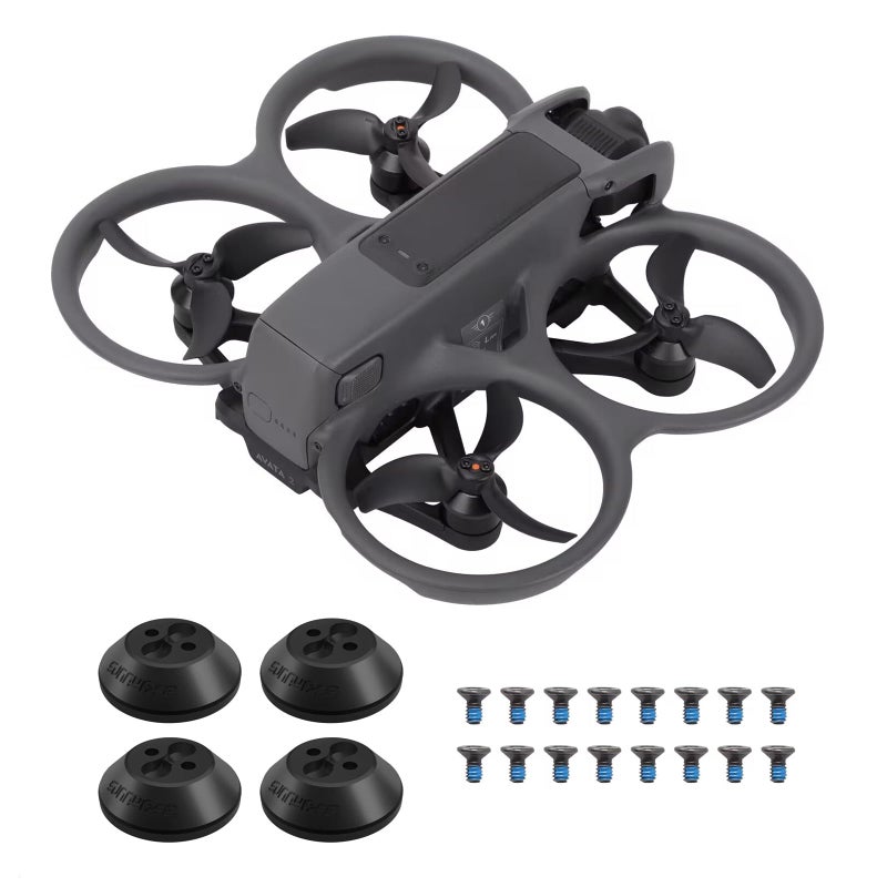FSIDIWT Avata 2 Motor Cover Cap for DJI Avata 2 Drone Accessories DustProof Waterproof Aluminium Motor Protector Cap for DJI Avata 2 Black - Image 2