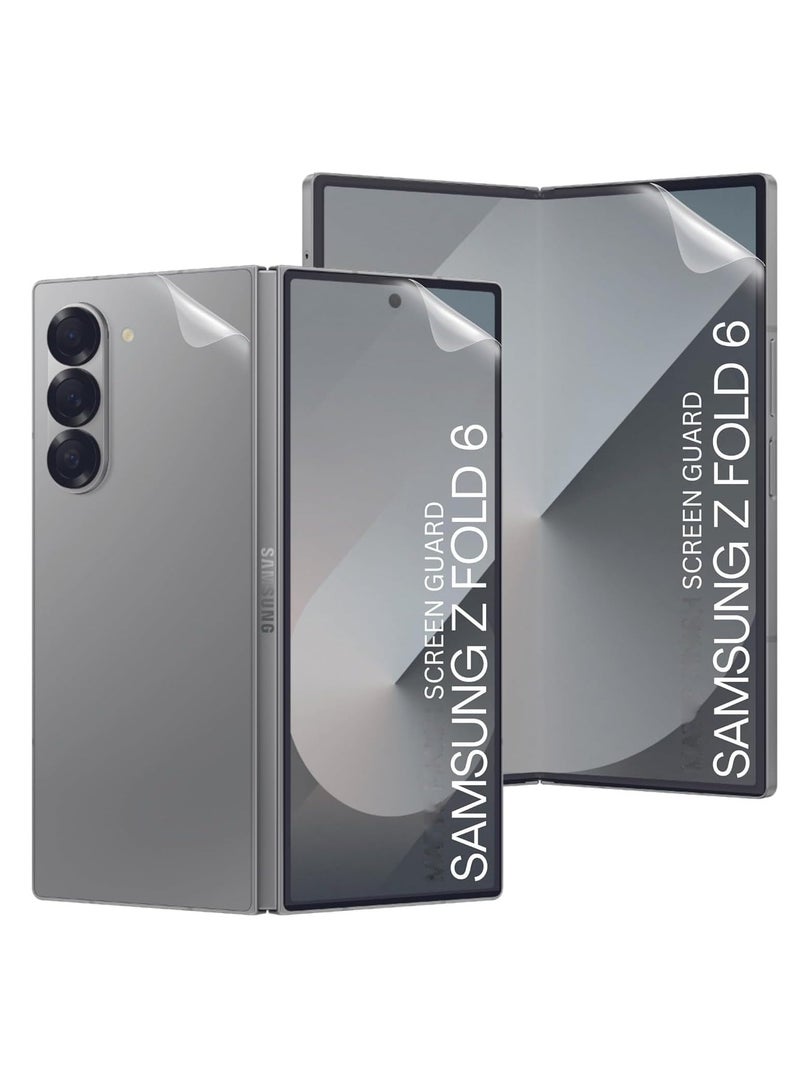 DUSALA 3 In 1 Screen Protector for Galaxy Z FOLD 6 Screen Protector film, Soft HD Clear Anti-Scratch Bubble-Free Full Coverage Screen front & back Protector Film for Galaxy Z FOLD 6 - Image 1