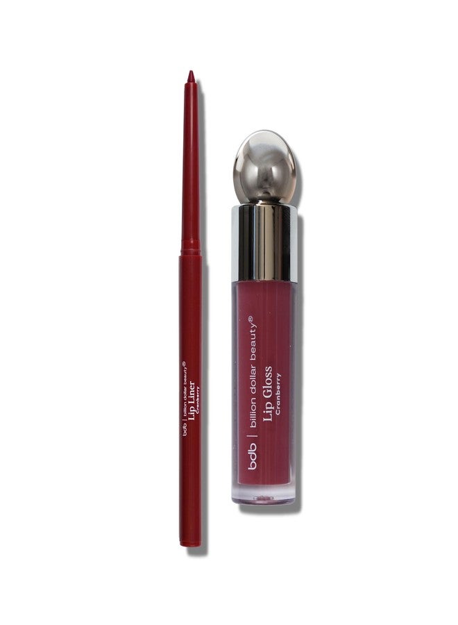 Billion Dollar Brows Billion Dollar Beauty Lip Liner & Lip Gloss Duo - Precise Defining Lip Pencil and Moisturizing High-Shine Cushion Lip Gloss with Vitamin E, Jojoba Oil & Hyaluronic Acid, Non-Sticky Long-Wear Set - Image 1
