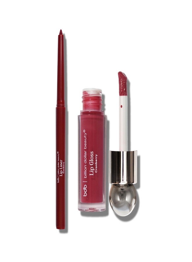 Billion Dollar Brows Billion Dollar Beauty Lip Liner & Lip Gloss Duo - Precise Defining Lip Pencil and Moisturizing High-Shine Cushion Lip Gloss with Vitamin E, Jojoba Oil & Hyaluronic Acid, Non-Sticky Long-Wear Set - Image 2