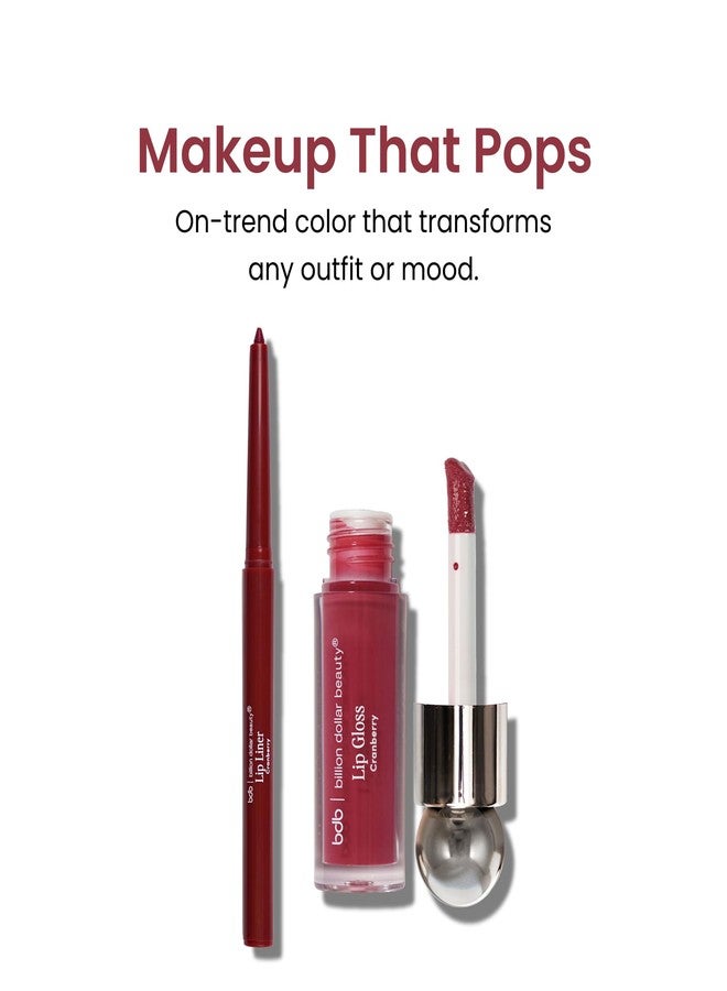 Billion Dollar Brows Billion Dollar Beauty Lip Liner & Lip Gloss Duo - Precise Defining Lip Pencil and Moisturizing High-Shine Cushion Lip Gloss with Vitamin E, Jojoba Oil & Hyaluronic Acid, Non-Sticky Long-Wear Set - Image 3