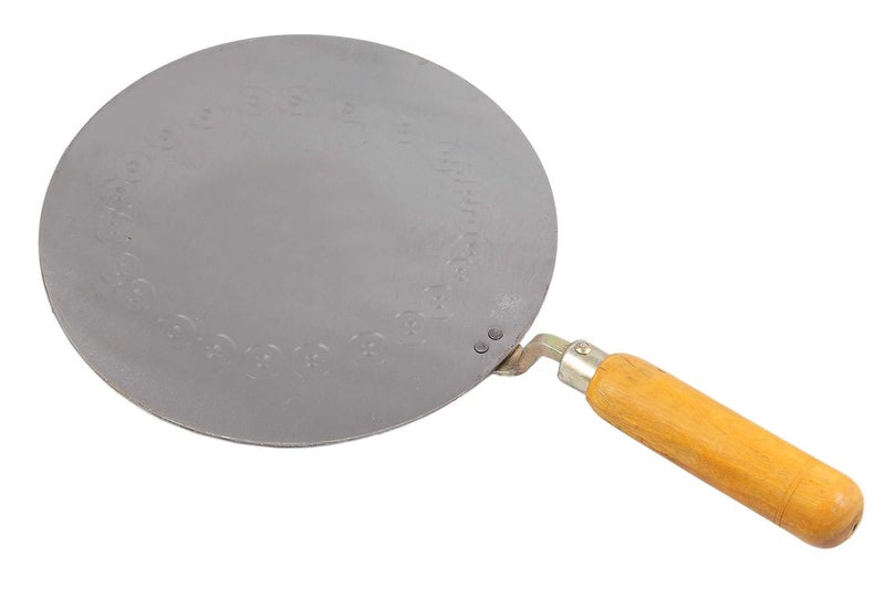 KITCHEN SHOPEE Iron Tawa 12 Inches Silver 1 Piece - Image 1