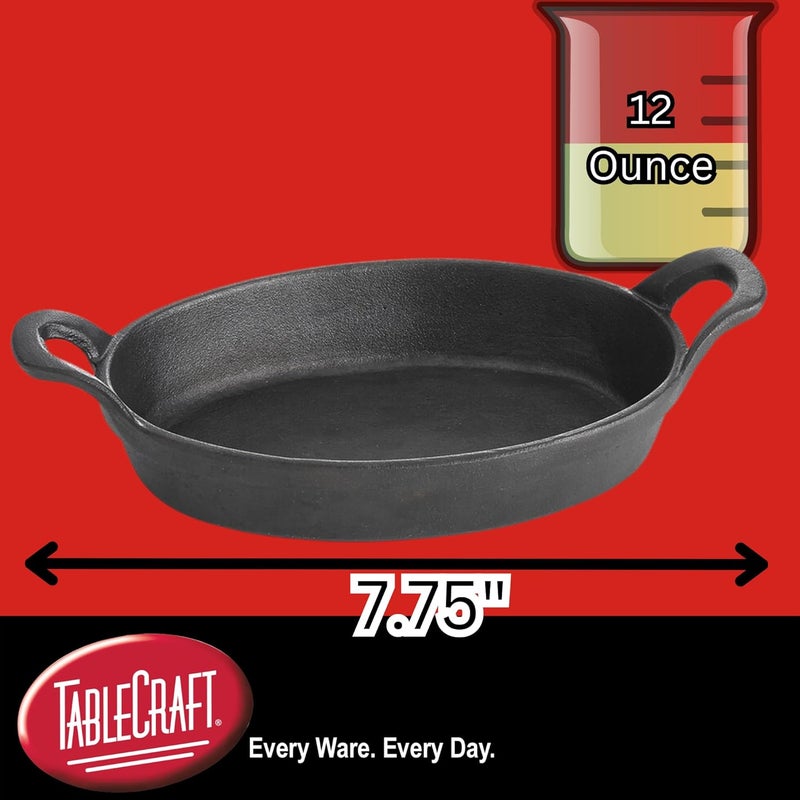 Tablecraft Mini Oval Au Gratin Cookware, 24 oz, Black - Image 2