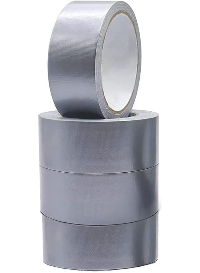 مارك 4 لفات شريط لاصق 2 بوصة × 15 ياردة شريط لاصق قوي فضي للتغليف في المطبخ والمنزل والمكتب والاستخدام الداخلي والخارجي - Image 1