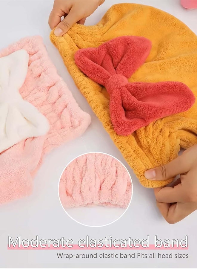 هومستر 2 جهاز كمبيوتر شخصي قوس ربطة الشعر منشفة,ميكروفايبر الشعر منشفة لف للنساء,تلفيف منشفة الشعر الملفوف,رأس مناشف لف للبنات,لف الشعر لتجفيف الشعر - Image 5