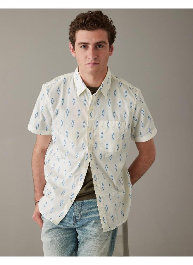 American Eagle - AE Printed Button-Up Resort Shirt - Image 1