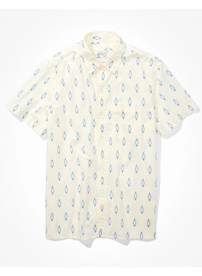 American Eagle - AE Printed Button-Up Resort Shirt - Image 1