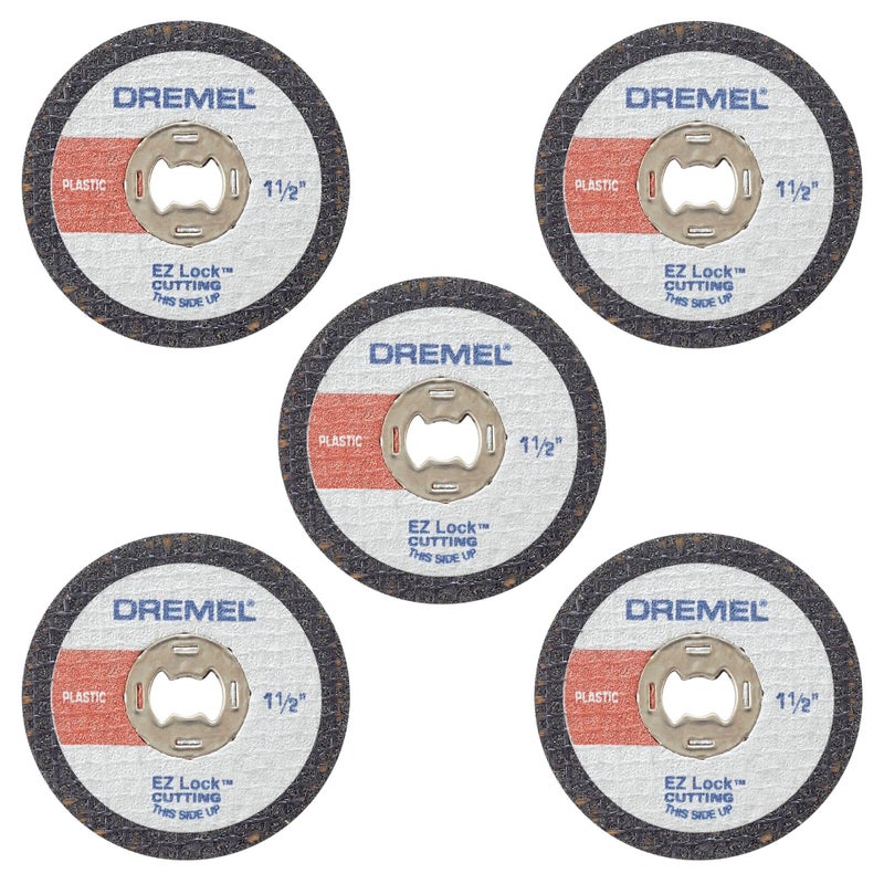Dremel EZ476 1 1/2-Inch EZ Lock Rotary Tool Cut-Off Wheels for Plastic - 5 Pack - Image 1