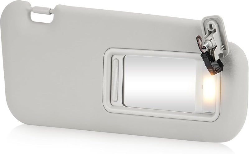 ILONPA Gray Passenger Right Side Sun Visor with Built-in Light - Image 1