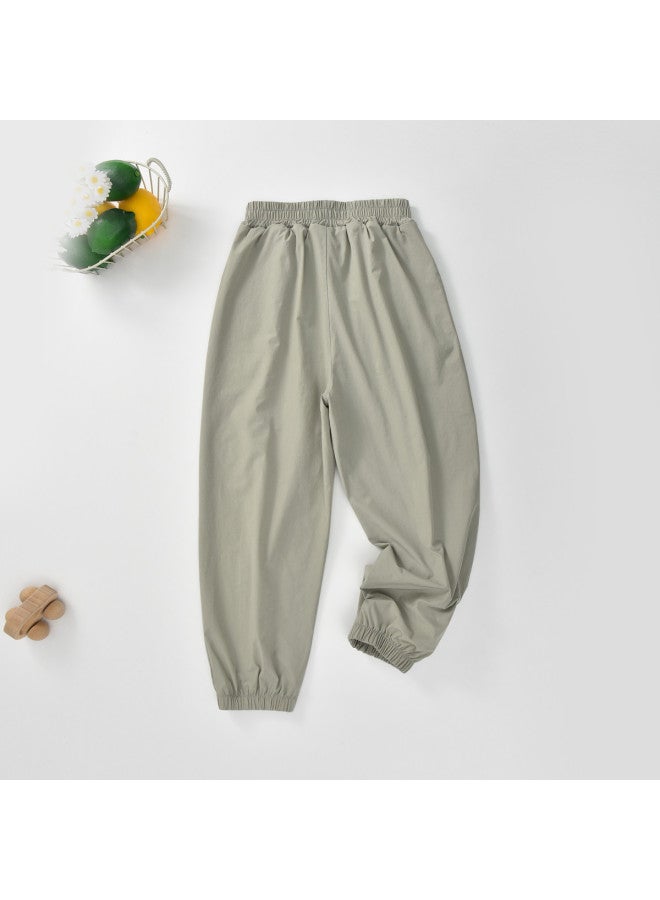 Bornbay boys' Cool-feel Sports Pants - Mid/large Kids' Summer Thin Long Pants, Casual Versatile Cargo Pants - Image 4