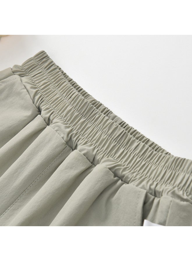 Bornbay boys' Cool-feel Sports Pants - Mid/large Kids' Summer Thin Long Pants, Casual Versatile Cargo Pants - Image 5